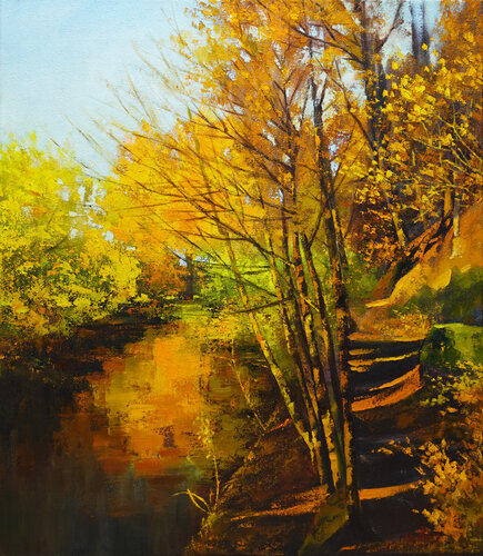You Make Me Golden van Li Tellenbach-Guo, Schilderij te koop op Singulart