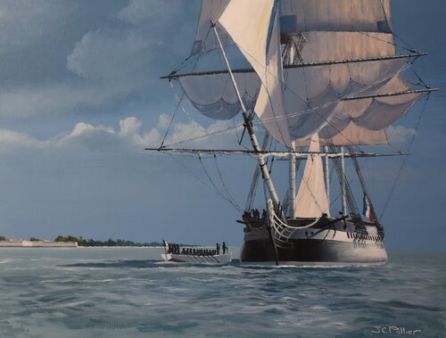 Frégate La Saale by Jean-Claude Pallier, Painting for Sale on Singulart