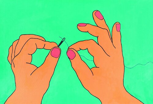 A Thread into Needle by Denis Kraskovic, Painting for Sale on Singulart