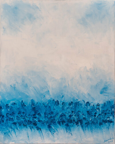 Monochrome Blue van Anando Arnold, Schilderij te koop op Singulart