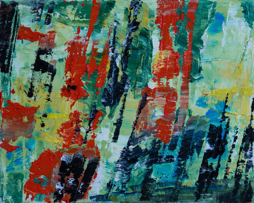 ZEN 2232 (red, green and black) di Anando Arnold, Pittura in vendita su Singulart