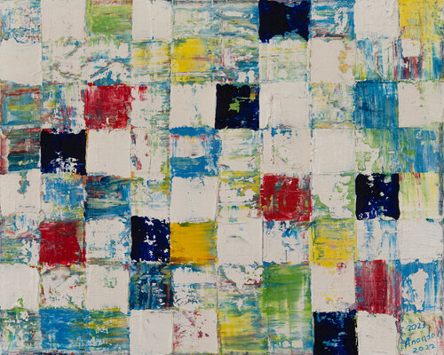 ZEN 2308 ( happyness) van Anando Arnold, Schilderij te koop op Singulart