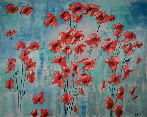 ZEN 2504 (Mohnblüten) by Anando Arnold, Painting for Sale on Singulart