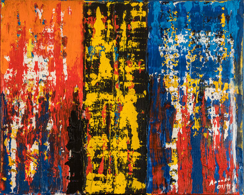 moonlight over the valley van Anando Arnold, Schilderij te koop op Singulart