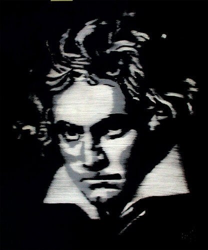 (roll over) Beethoven van Anando Arnold, Schilderij te koop op Singulart