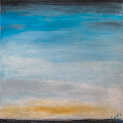 Landschaft mit großem Himmel M van Anando Arnold, Schilderij te koop op Singulart