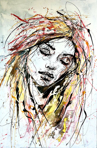 Pink Lady van Ole Hedeager, Schilderij te koop op Singulart