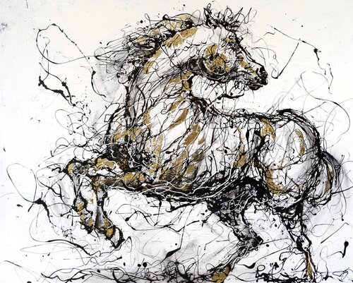 CHAOS WAS THE PLAN par Ole Hedeager, Peinture en vente sur Singulart