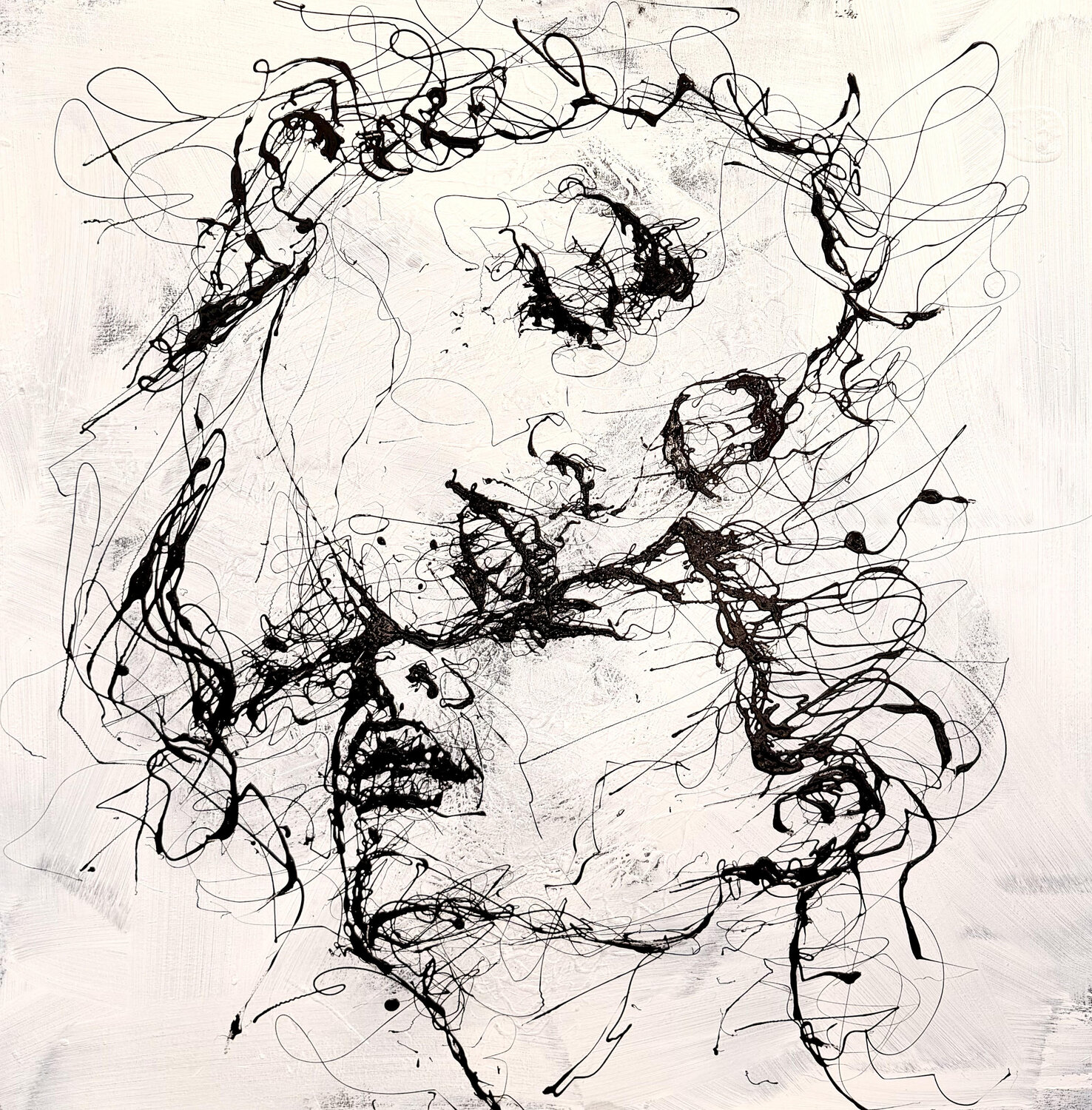 Title: So strange, Drip on 100*100 cm canvas Ole Hedeager