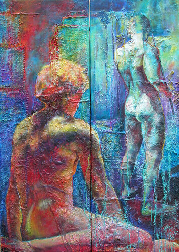 Nu-hommes le protecteur de Michèle Loussouarn, Pintura a la venta en Singulart