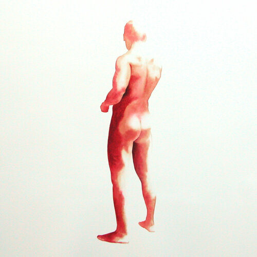 Nu-homme protecteur par Michèle Loussouarn, Œuvre sur papier en vente sur Singulart