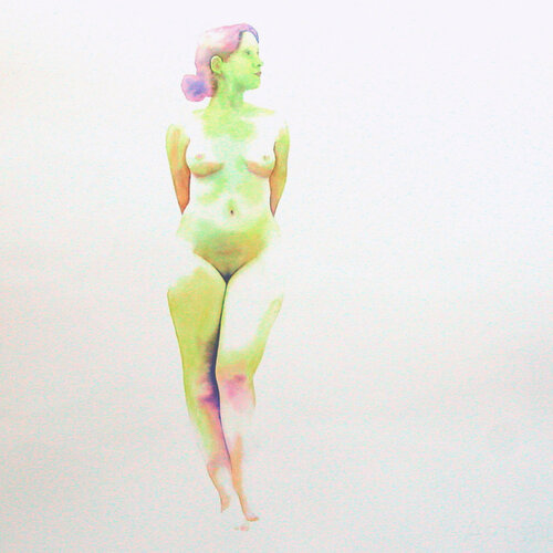 Nu-femme l'attente di Michèle Loussouarn, Opera su carta in vendita su Singulart