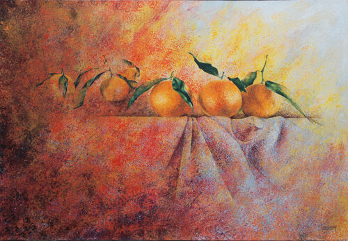 Les clémentines par Michèle Loussouarn, Peinture en vente sur Singulart