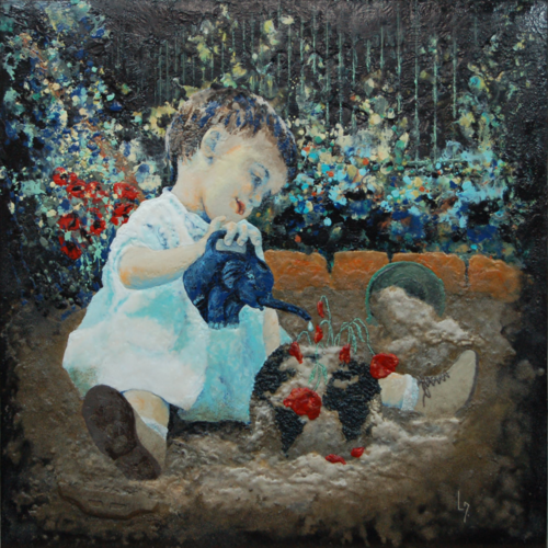 Sauvetage des coquelicots von Michèle Loussouarn, Malerei kaufen auf Singulart
