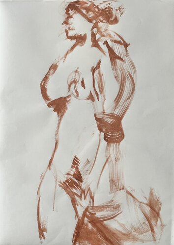 SEPIA VII. de Judit Pongó, Pintura a la venta en Singulart