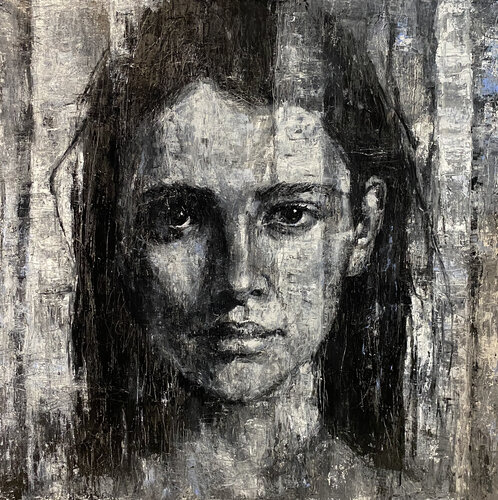 Fog in the birch forest van Margarita Ivanova, Schilderij te koop op Singulart