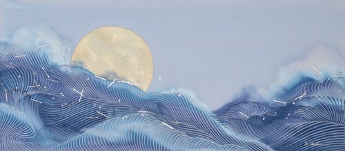 Moonrise van Keiichi Nishimura, Schilderij te koop op Singulart