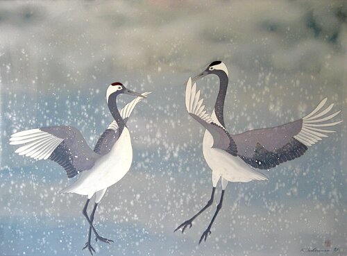Dancing in the Snow par Keiichi Nishimura, Peinture en vente sur Singulart