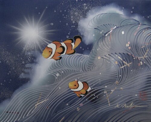 Catch this Wave ! van Keiichi Nishimura, Schilderij te koop op Singulart