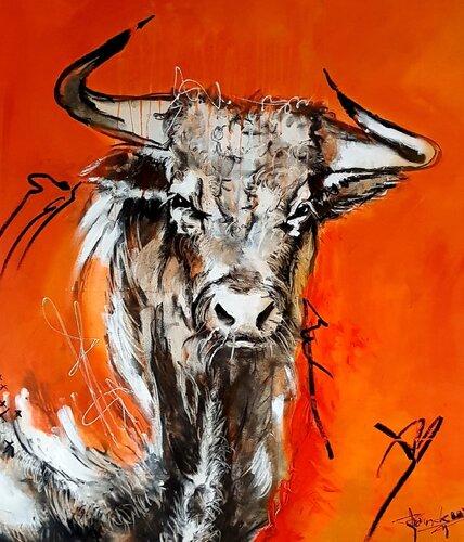 Fuego de Taurus van Franck Sastre, Schilderij te koop op Singulart