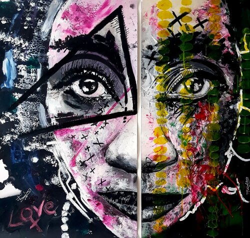 Double face van Franck Sastre, Schilderij te koop op Singulart