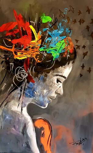 Natahlie´s dreams van Franck Sastre, Schilderij te koop op Singulart