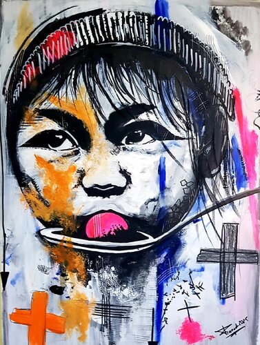 Le Souffle Innocent van Franck Sastre, Schilderij te koop op Singulart