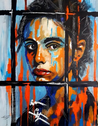Esprit libre emprisonné van Franck Sastre, Schilderij te koop op Singulart