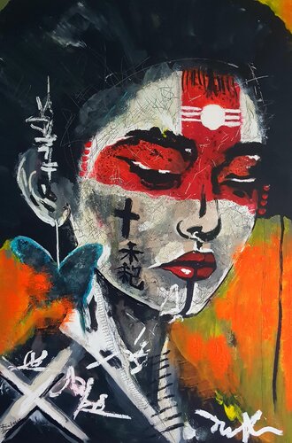 Rouge intérieur van Franck Sastre, Schilderij te koop op Singulart