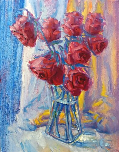 Roses van Alex Klas, Schilderij te koop op Singulart