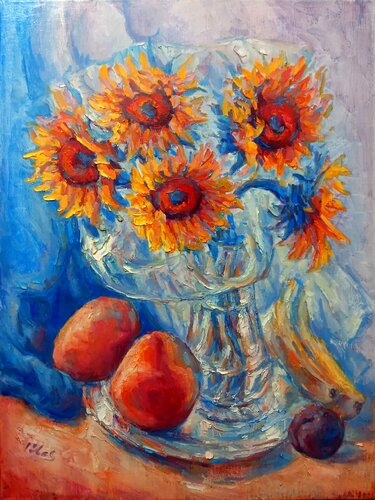 Sunflowers with Fruits von Alex Klas, Malerei kaufen auf Singulart