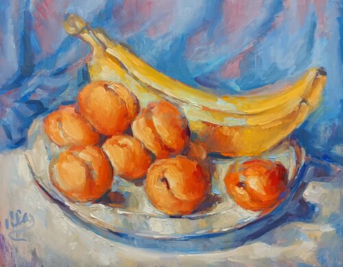 Apricots with Bananas von Alex Klas, Malerei kaufen auf Singulart