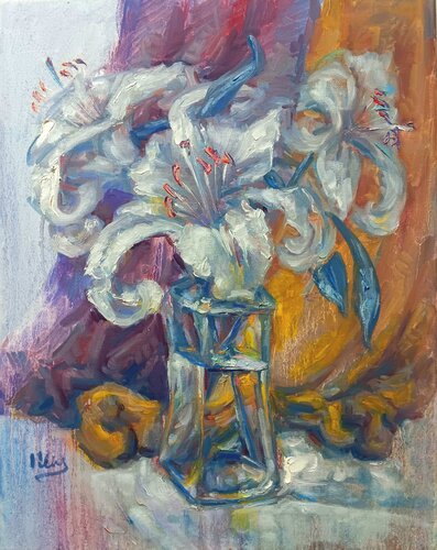 Lilies von Alex Klas, Malerei kaufen auf Singulart