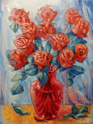 A Dozen Roses l van Alex Klas, Schilderij te koop op Singulart