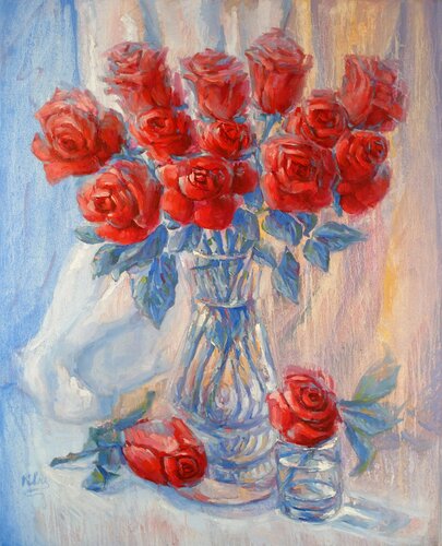 Red Roses van Alex Klas, Schilderij te koop op Singulart