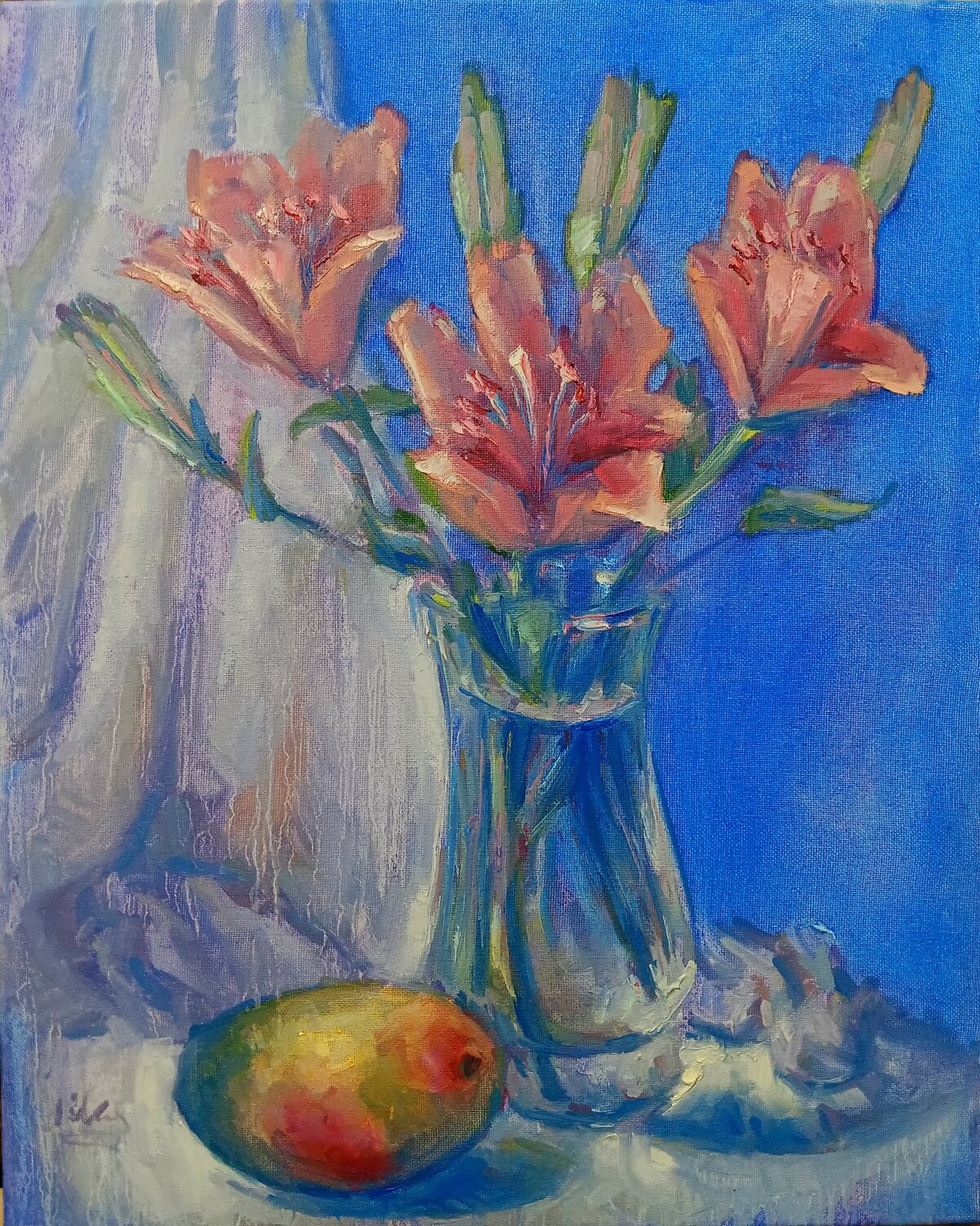 Pink Lilies with Mango Alex Klas