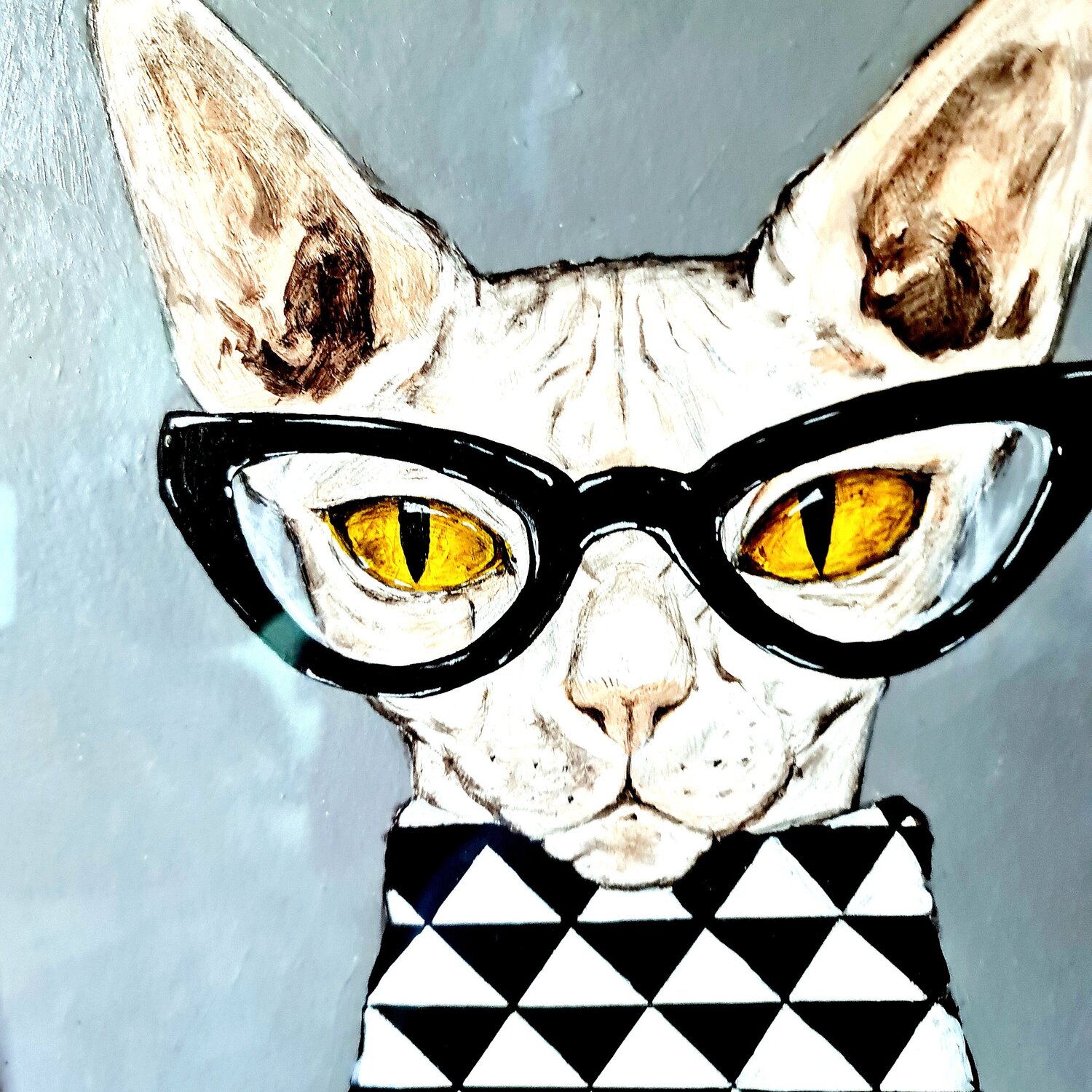 PRADA CAT de Karina Ludborzha (2022): Pintura Acrílico en Papel
