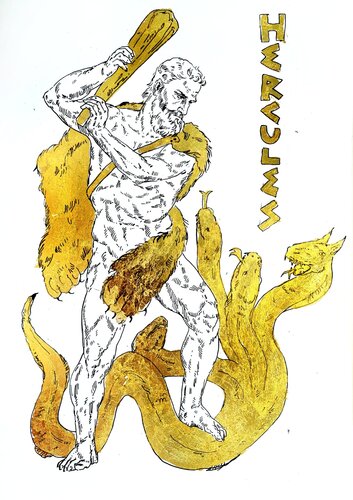 Hercules di Karina Ludborzha, Disegno in vendita su Singulart