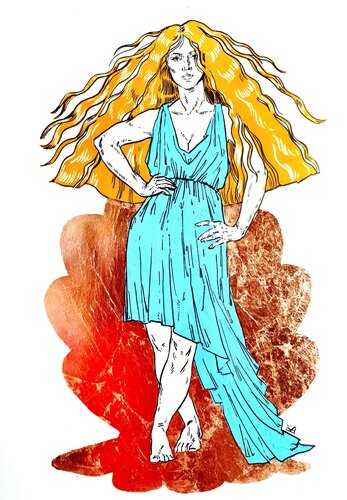 Aphrodite van Karina Ludborzha, Werk op papier te koop op Singulart