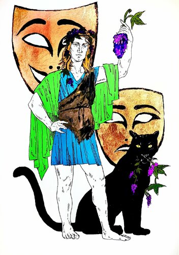 Dionysus by Karina Ludborzha, 종이 for Sale on Singulart