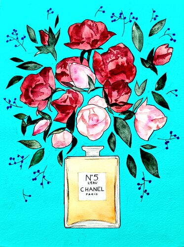 Flower Bomb van Karina Ludborzha, Schilderij te koop op Singulart