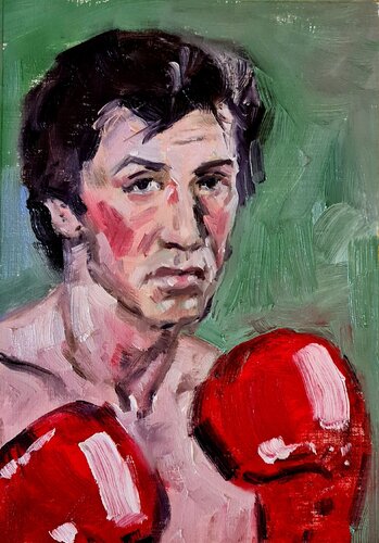 Rocky Balboa van Karina Ludborzha, Schilderij te koop op Singulart