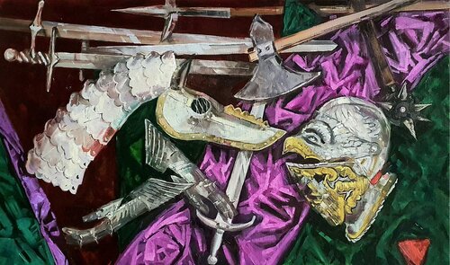 Rüstung und Waffen di Karina Ludborzha, Pittura in vendita su Singulart