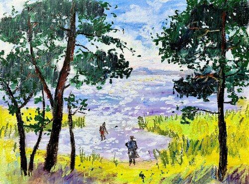 EIN WARMER SONNIGER TAG di Karina Ludborzha, Pittura in vendita su Singulart