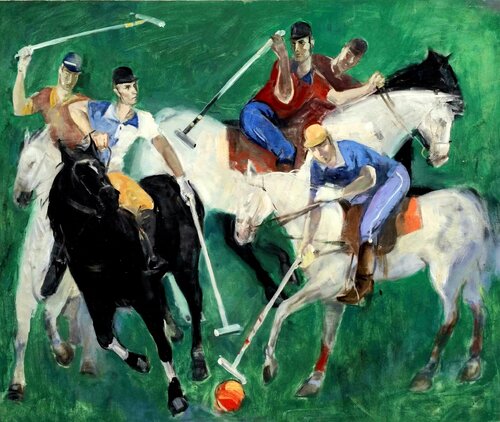 Das Polo Spiel di Karina Ludborzha, Pittura in vendita su Singulart
