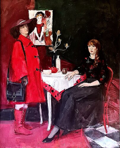 Das Gespräch di Karina Ludborzha, Pittura in vendita su Singulart