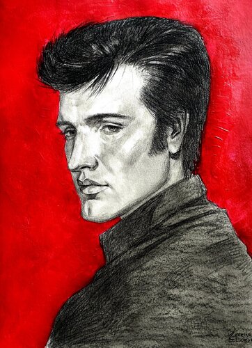 Elvis Presley de Karina Ludborzha, Pintura a la venta en Singulart