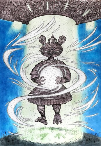 EIN EWIGES WISSEN von Karina Ludborzha, Zeichnungen kaufen auf Singulart