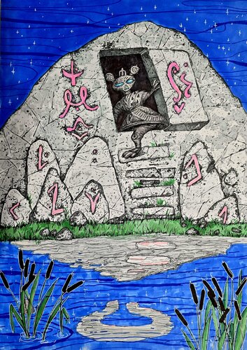 Das Omen di Karina Ludborzha, Disegno in vendita su Singulart