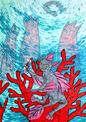 Es ist gut, so wie es ist. von Karina Ludborzha, Zeichnungen kaufen auf Singulart